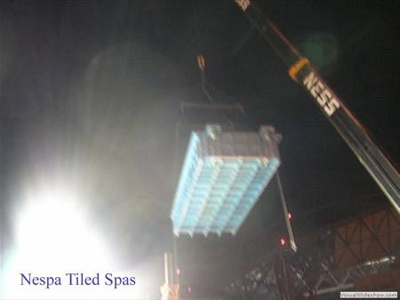 Tiled Spa Delivery By Crane 19