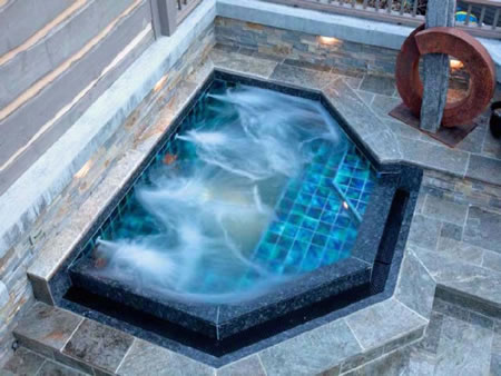 Infinity Edge Tiled Spa 9