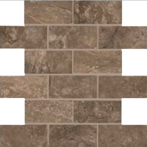 Tile Field American Olean Laurel Heights Brown Pinnacle 2 x 4 Mosaic