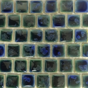 Waterline Crystal Emerald Blue 6 x 6 Star 338