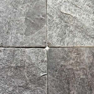 Tile Field Orstrich grey quartzite 2 x 2 tumbled