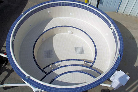 Commercial 9 foot Round Tiled Spa