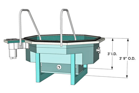 Commercial Octagon Maxima Tiled Spa