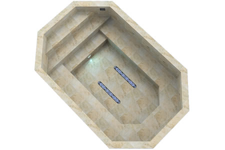 Commercial Octagon Mirage Tiled Spa