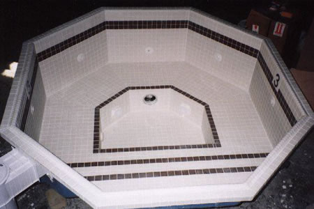 Commercial Octagon Rimini Tiled Spa