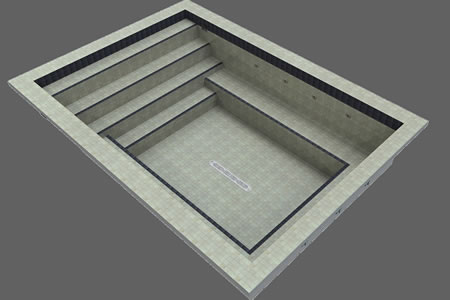 Commercial Rectangular Legacy Tiled Spa