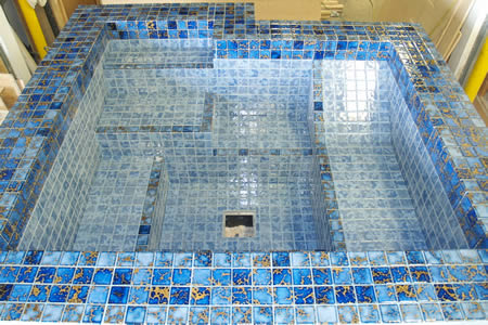 Residential Rectangular Capri Tiled Spa