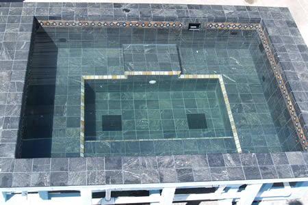 Residential Rectangular Imperia Tiled Spa