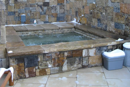 Residential Square Caribbean Tiled Spa