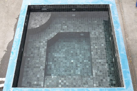 Residential Square Caribbean Tiled Spa